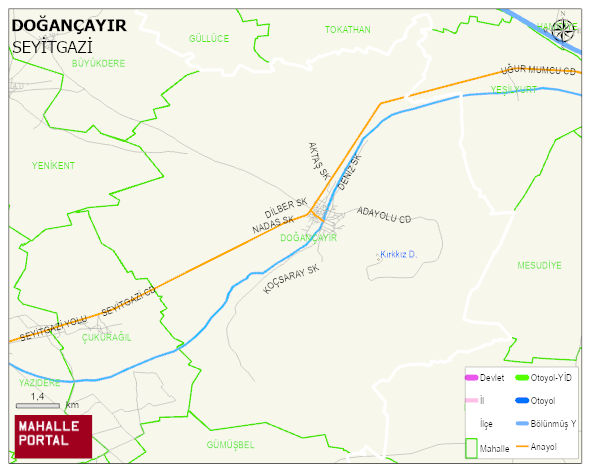 DOĞANÇAYIR Mahallesi Haritası | Güncel Mahalle ve Köy Haritası