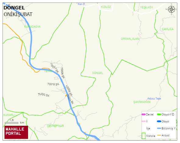 DÖNGEL Mahallesi Haritası | Coğrafi Yapı ve Detaylı Haritası