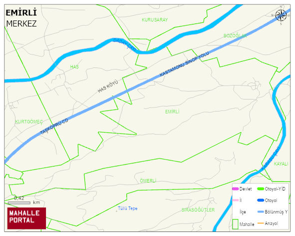 EMİRLİ Köyü Haritası | İnteraktif Köy ve Mahalle Sınırları