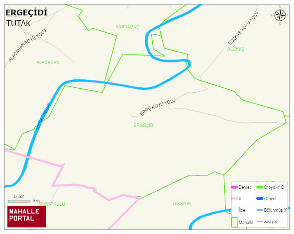 ERGEÇİDİ Köyü Haritası | İnteraktif Köy ve Mahalle Sınırları