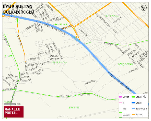 EYÜP SULTAN Mahallesi Haritası | Sayısal Bölge Görünümü