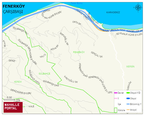 FENERKÖY Mahallesi Haritası | Mahalle ve Köy Sınırı
