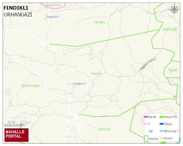 FINDIKLI Mahallesi Haritası | Coğrafi Yapı ve Detaylı Haritası