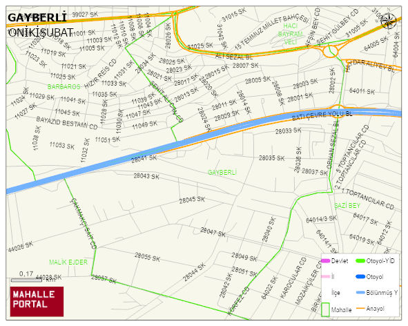 GAYBERLİ Mahallesi Haritası | Uydu Görüntüsü ve Harita Detayları