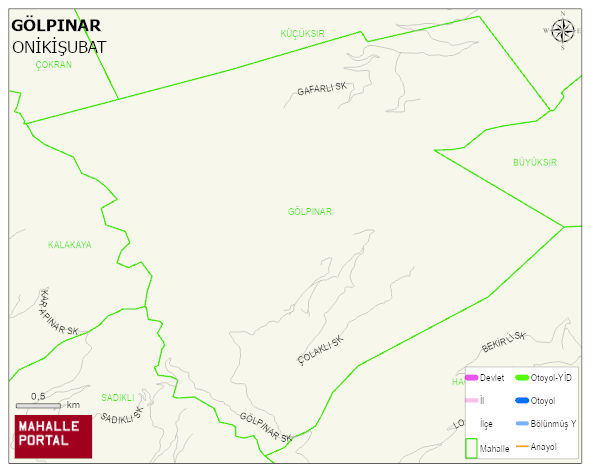 GÖLPINAR Mahallesi Haritası | Coğrafi Yapı ve Detaylı Haritası