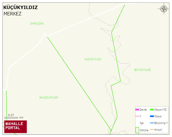 GÜRYILDIZ BELDESİ KÜÇÜKYILDIZ Mahallesi Haritası | Detaylı Köy ve Mahalle Görünümü