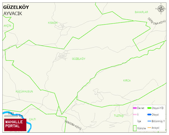 GÜZELKÖY Köyü Haritası | İnteraktif Köy ve Mahalle Sınırları