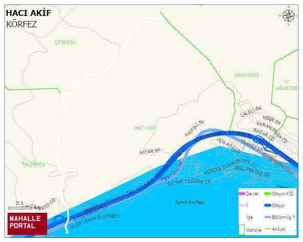 HACI AKİF Mahallesi Haritası | İnteraktif Köy ve Mahalle Sınırları