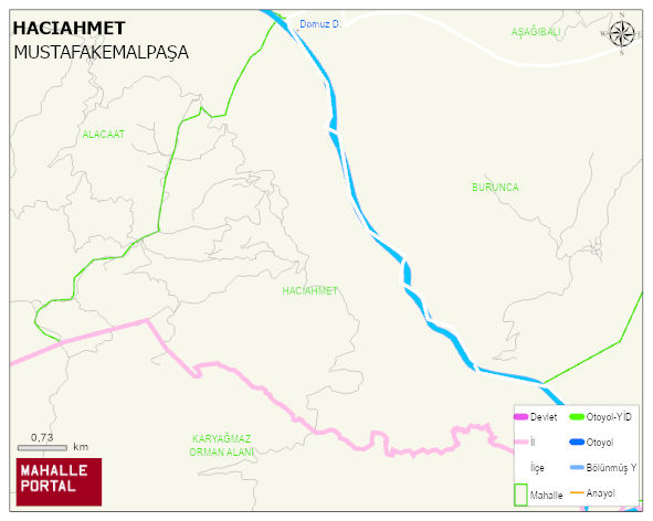 HACIAHMET Mahallesi Haritası | Mahalle ve Köy Sınırı