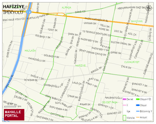 HAFİZİYE Mahallesi Haritası | Detaylı Köy ve Mahalle Görünümü