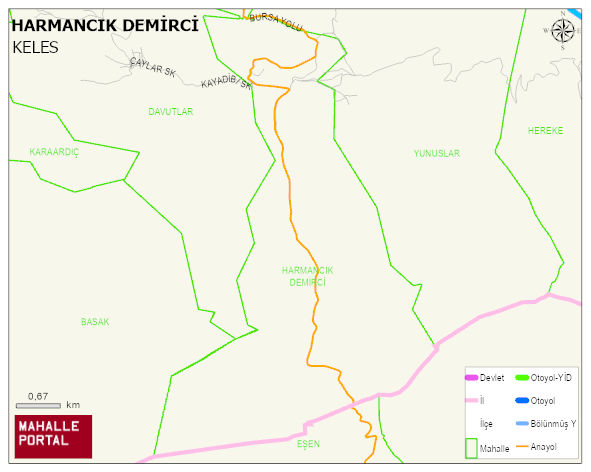 HARMANCIK DEMİRCİ Mahallesi Haritası | Güncel Mahalle ve Köy Haritası