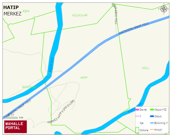 HATIP Köyü Haritası | Mahalle ve Köy Sınırı