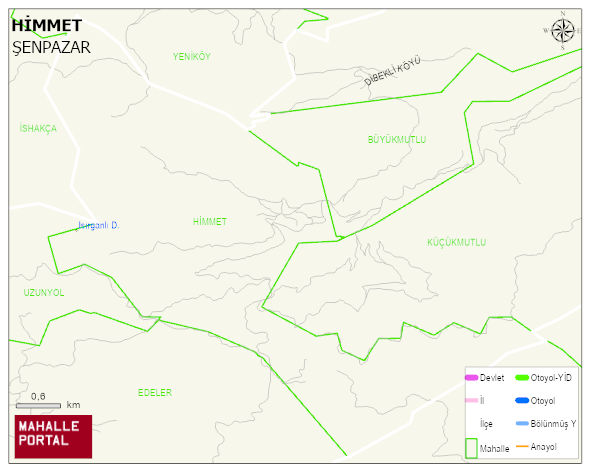 HİMMET Köyü Haritası | Dağlar, Ovalar ve Akarsu Bilgileri