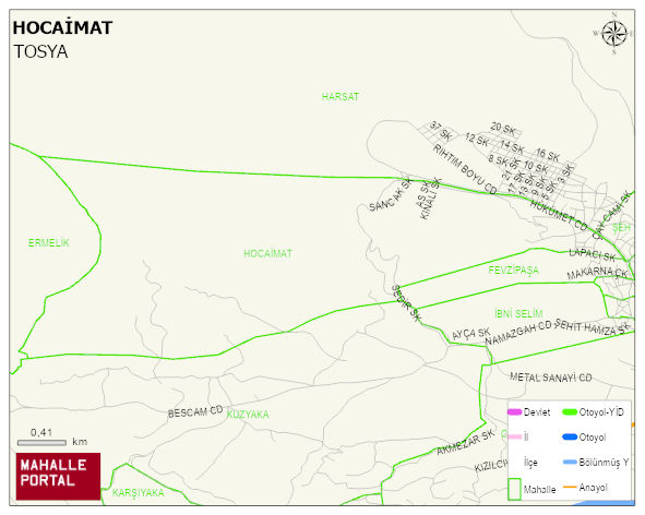 HOCAİMAT Mahallesi Haritası | Detaylı Köy ve Mahalle Görünümü