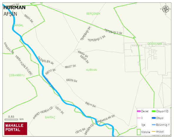 HURMAN Mahallesi Haritası | Mahalle ve Köy Sınırı