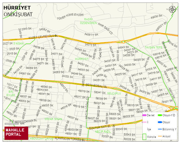 HÜRRİYET Mahallesi Haritası | Güncel Mahalle ve Köy Haritası