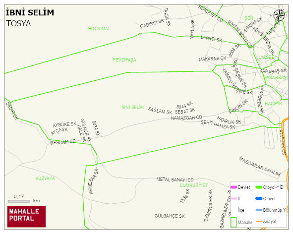 İBNİ SELİM Mahallesi Haritası | Mahalle ve Köy Sınırı