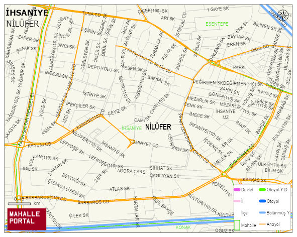 İHSANİYE Mahallesi Haritası | İnteraktif Köy ve Mahalle Sınırları