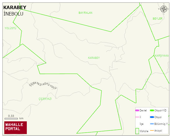 KARABEY Köyü Haritası | Uydu Görüntüsü ve Harita Detayları