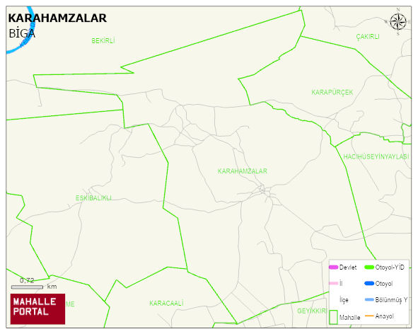KARAHAMZALAR Köyü Haritası | Mahalle Sokak Haritası