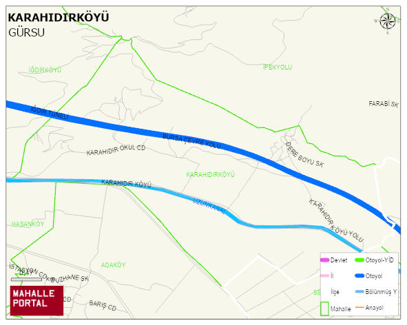 KARAHIDIRKÖYÜ Mahallesi Haritası | Güncel Mahalle ve Köy Haritası