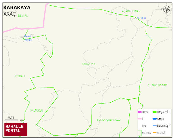 KARAKAYA Köyü Haritası | Güncel Mahalle ve Köy Haritası