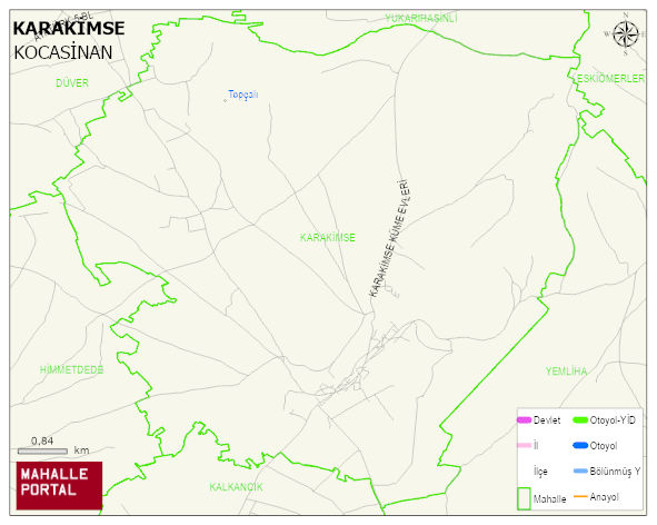 KARAKİMSE Mahallesi Haritası | Coğrafi Yapı ve Detaylı Haritası