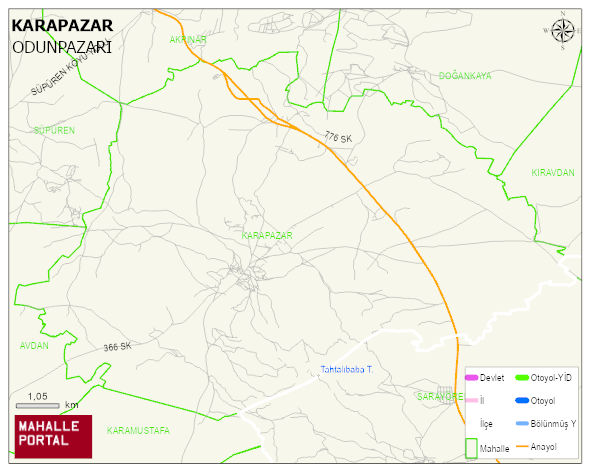 KARAPAZAR Mahallesi Haritası | Mahalle ve Köy Sınırı