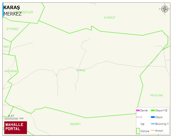 KARAŞ Köyü Haritası | Coğrafi Yapı ve Detaylı Haritası