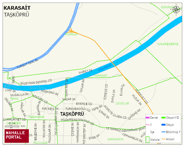 KARASAİT Mahallesi Haritası | Yükselti ve Doğa Özellikleri