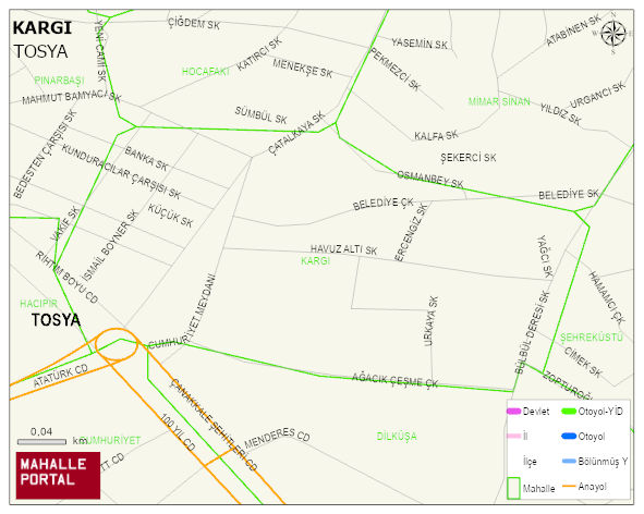 KARGI Mahallesi Haritası | Coğrafi Yapı ve Detaylı Haritası