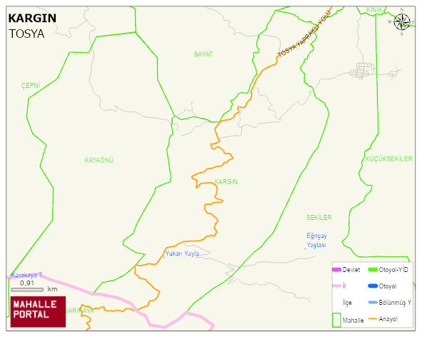 KARGIN Köyü Haritası | Detaylı Köy ve Mahalle Görünümü