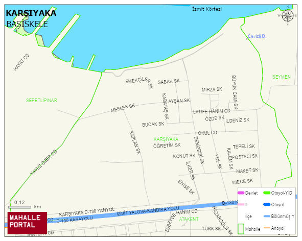 KARŞIYAKA Mahallesi Haritası | Yükselti ve Doğa Özellikleri