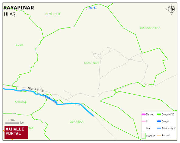 KAYAPINAR Köyü Haritası | Coğrafi Yapı ve Detaylı Haritası