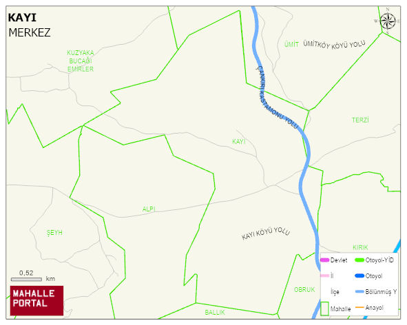 KAYI Köyü Haritası | Mahalle ve Köy Sınırı