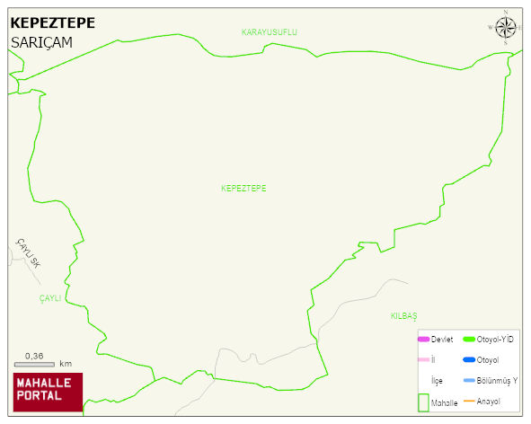 KEPEZTEPE Mahallesi Haritası | Sayısal Bölge Görünümü
