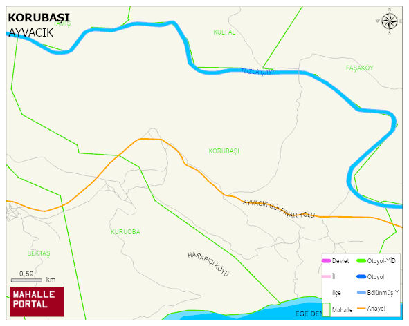 KORUBAŞI Köyü Haritası | Güncel Mahalle ve Köy Haritası