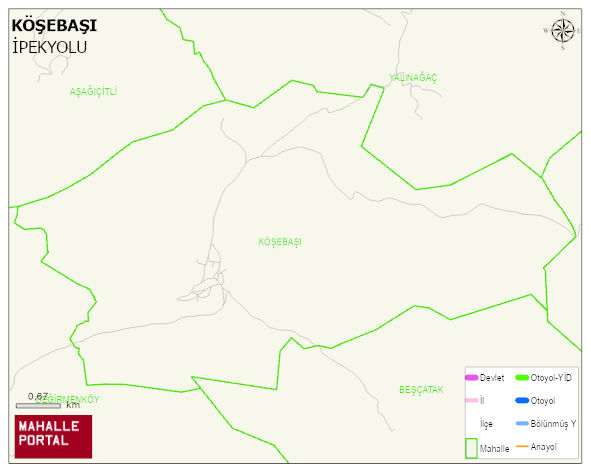 KÖŞEBAŞI Mahallesi Haritası | Detaylı Köy ve Mahalle Görünümü