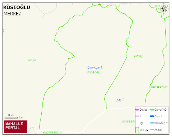 KÖSEOĞLU Köyü Haritası | İnteraktif Köy ve Mahalle Sınırları