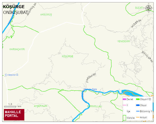 KÖŞÜRGE Mahallesi Haritası | Mahalle Sokak Haritası
