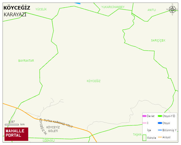 KÖYCEĞİZ Mahallesi Haritası | Mahalle ve Köy Sınırı