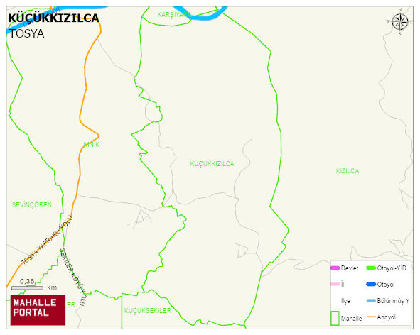 KÜÇÜKKIZILCA Köyü Haritası | Mahalle ve Köy Sınırı
