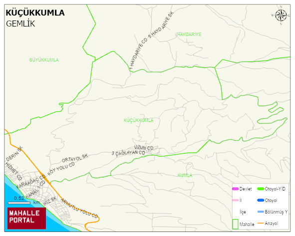 KÜÇÜKKUMLA Mahallesi Haritası | Mahalle ve Köy Sınırı