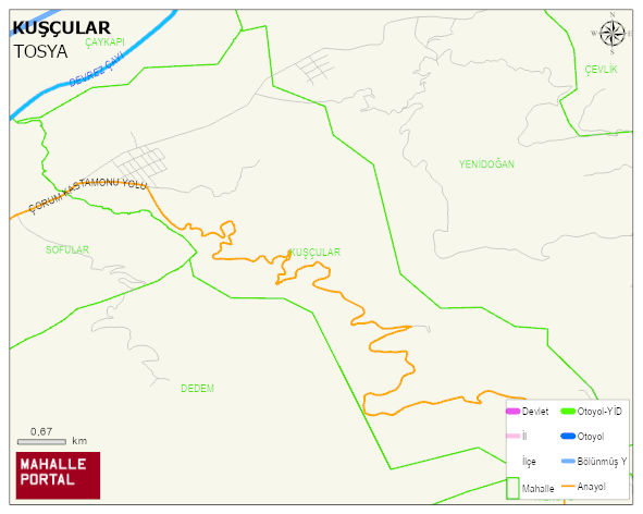 KUŞÇULAR Köyü Haritası | İnteraktif Köy ve Mahalle Sınırları