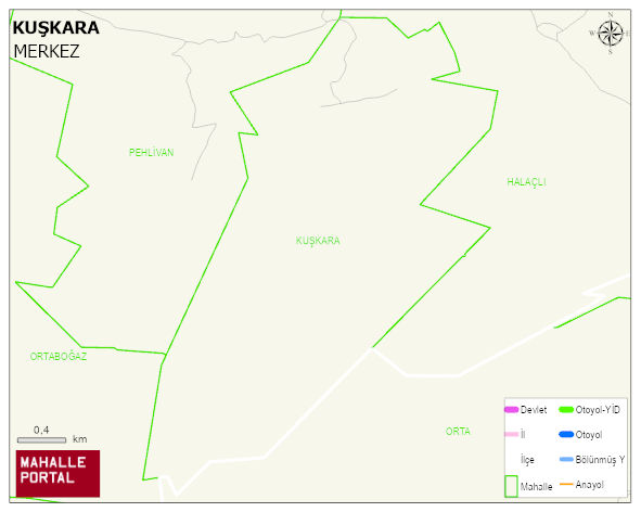 KUŞKARA Köyü Haritası | Uydu Görüntüsü ve Harita Detayları