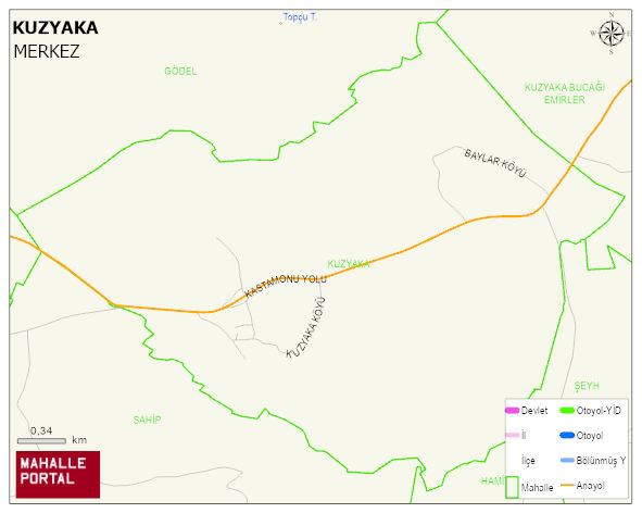 KUZYAKA Köyü Haritası | Güncel Mahalle ve Köy Haritası