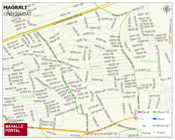 MAĞRALI Mahallesi Haritası | İnteraktif Köy ve Mahalle Sınırları