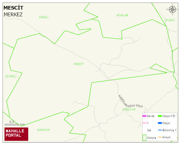 MESCİT Köyü Haritası | Coğrafi Yapı ve Detaylı Haritası