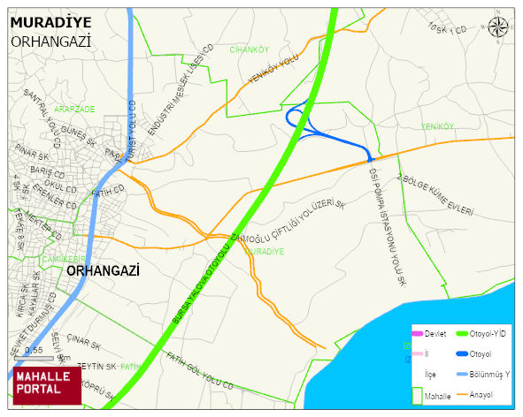 MURADİYE Mahallesi Haritası | İnteraktif Köy ve Mahalle Sınırları
