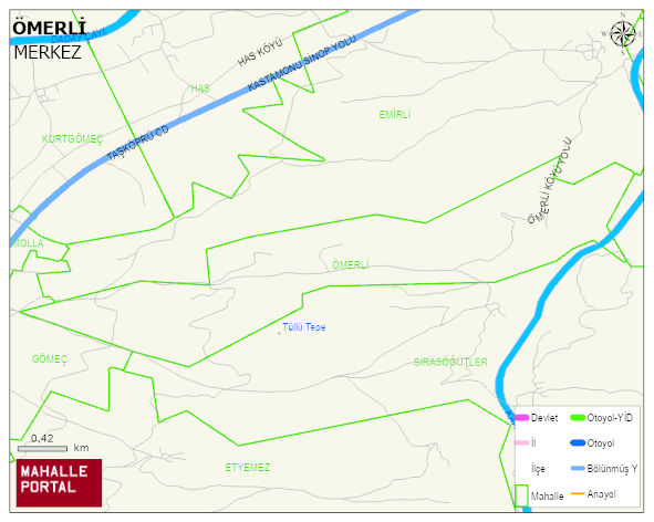 ÖMERLİ Köyü Haritası | Detaylı Köy ve Mahalle Görünümü
